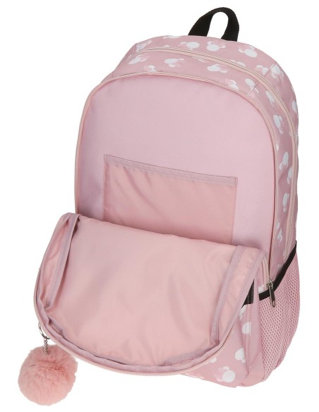 MOCHILA ADAP. 44CM 2C. MINNIE HEADS
