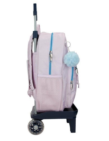 MOCHILA ADAP. 38CM. C/CARRO. STITCH FROM HAWAII