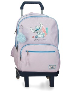 MOCHILA ADAP. 44CM 2C. C/CARRO. STITCH FROM HAWAII