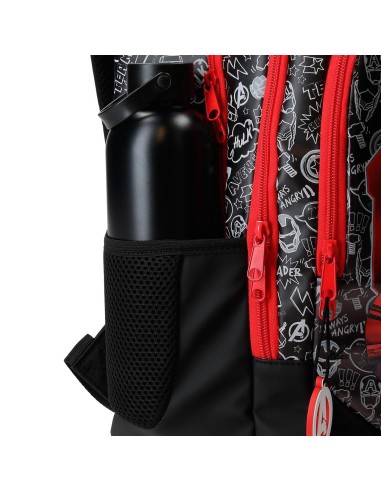 MOCHILA ADAP. 41CM 2C. C/CARRO. TEAM AVENGERS
