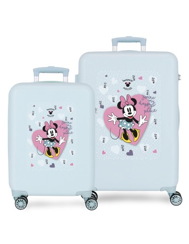SET/2TROLLEY ABS 55-65CM. 4R.MINNIE MY HAPPY PLACE