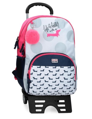 MOCHILA ADAP. 46CM 2C. C/CARRO. ROLL ROAD TECKEL