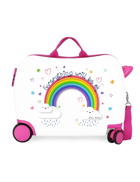 MALETA INFANTIL 50CM. ROLL ROAD ARCOIRIS EVERITHING IS OK