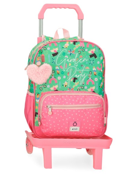 MOCHILA ADAP. 38CM. C/CARRO. ENSO GARDEN PARTY.