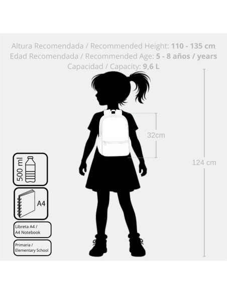 MOCHILA ADAP. 32CM. C/CARRO. ENSO GARDEN PARTY.