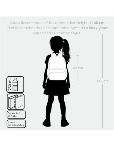 MOCHILA ADAP. 42CM 2C. ENSO LITTLE URBAN QUEEN